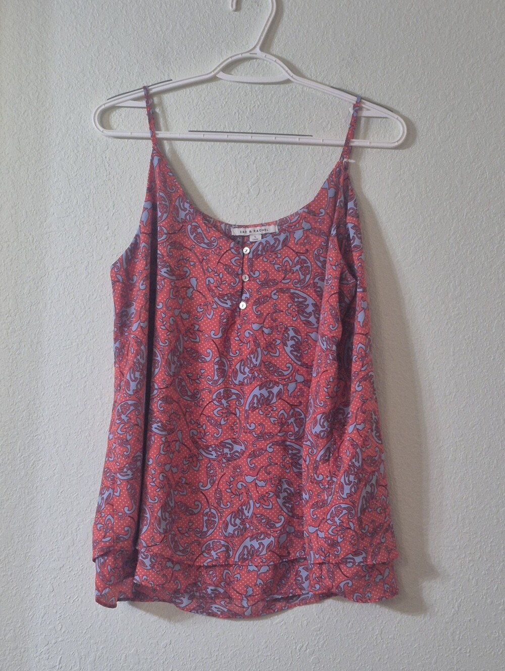 Zac & Rachel Red Paisley Spaghetti Strap Cami